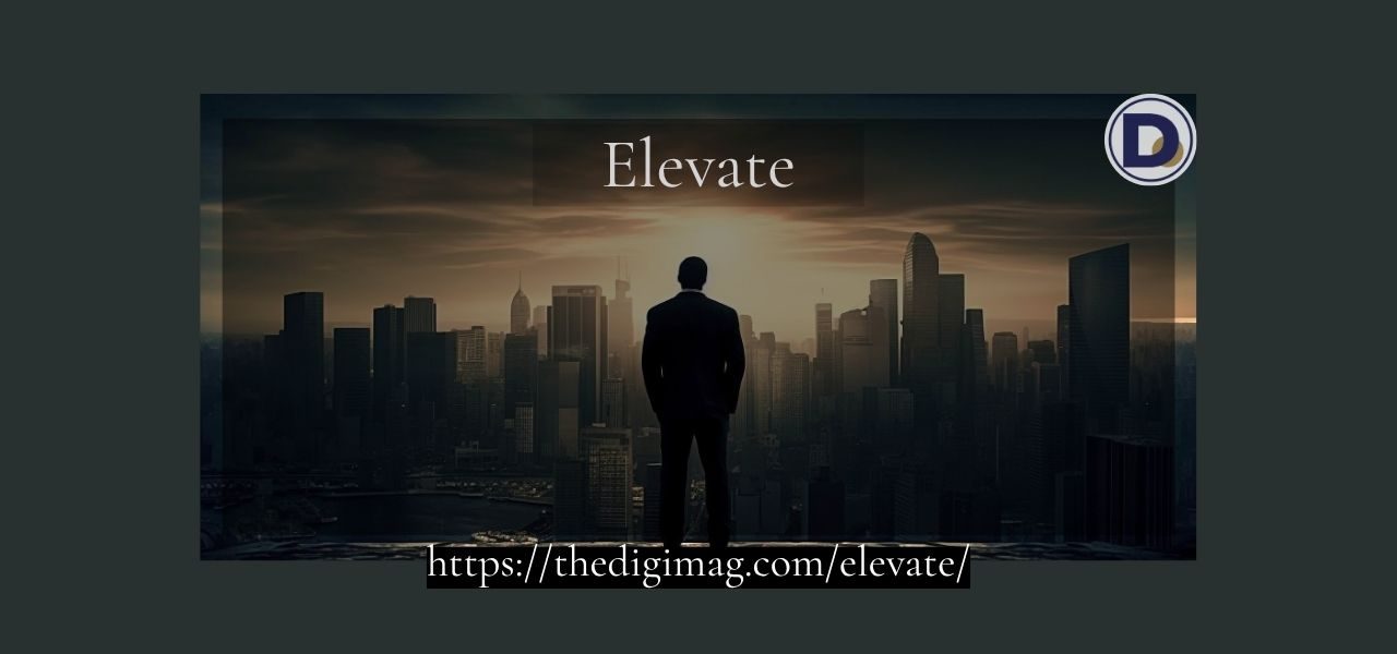 A man stands on a rooftop overlooking a glowing city skyline at sunrise, symbolizing ambition, growth, and self-mastery.